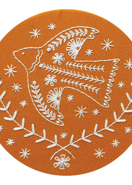 wintersong pre-printed fabric embroidery pattern