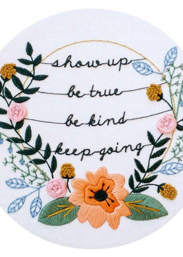 show up pre-printed fabric embroidery pattern