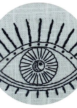 starry eyed pre-printed fabric embroidery pattern