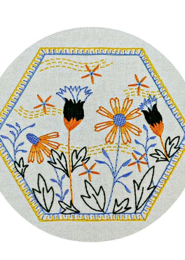 summer breeze pre-printed fabric embroidery pattern