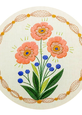 true bloom pre-printed fabric embroidery pattern