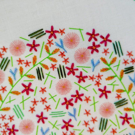 wildflower meadow embroidery kit